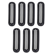 Front Grill Guard Black ABS Grille Insert Cover Trim for Jeep JK Wrangler&Wrangler 2007,2008,2009,2010,2011,2012,2013,2014,2015 2024 - buy cheap