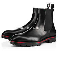 Мужские ботинки челси Qianruiti с эластичной резинкой, мужские водонепроницаемые ботильоны на платформе, высококачественные мужские ботинки 2024 - купить недорого