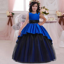 2020 летнее пышное платье принцессы с цветами элегантные Детские платья для девочек детское праздничное платье на свадьбу 14, 10, 12 лет 2024 - купить недорого
