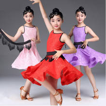 New Girl short Sleeves Standard Latin Dance Dress Children Ballroom Dance Dresses Kids Salsa Rumba Cha Cha Samba Tango Dress 2024 - buy cheap