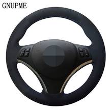 Hand-stitched Black Suede DIY Car Steering Wheel Cover For BMW E90 320i 325i 330i 335i E87 120i 130i 120d 2024 - buy cheap