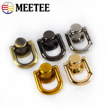 Meetee 5/10pcs Metal D O Ring Stud Bag Side Clip Screw Nail Rivet Handbag Strap Connector Clasp Hanger Buckles DIY Leather Craft 2024 - buy cheap