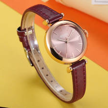 Reloj de cuarzo japonés para mujer, pulsera de vestir sencilla, reloj de cuero, regalo de cumpleaños para niña Julius 2024 - compra barato