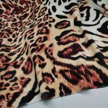 Tela de gasa elástica para costura, Material textil de leopardo para vestido de verano, DIY 2024 - compra barato