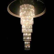 Дуплексная потолочная лампа для лестницы, роскошный хрустальный потолочный светильник для гостиной 2024 - купить недорого