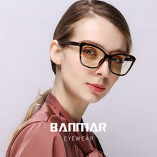 Женские оправы для очков BANMAR Cat Eye, голубые очки с блокировкой, прозрачные очки TR90, оптические очки с защитой от синего света 2024 - купить недорого