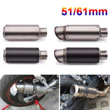 51mm 60mm tubo de escape da motocicleta com db assassino silenciador tubo de escape para yamaha tdm 900 mt 01 03 25 ybr 125 yzf r15 xt660 xp500 2024 - compre barato