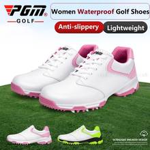 Pgm Waterproof Golf Shoes Women Outdoor Spikes Golf Sneakers Ladies Sport Golfing Shoes Lightweight Soft Athletic Sneaker 2024 - buy cheap