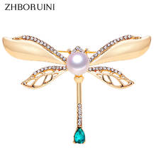 ZHBORUINI-broche de perla de libélula Natural para mujer, broche de perla de agua dulce, accesorios de regalo de cumpleaños, 2019 2024 - compra barato