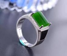 Jade ring Natural And Real Jade Ring Wedding Engagement Rings for Women 925 sterling silver Jade Ring 2024 - buy cheap