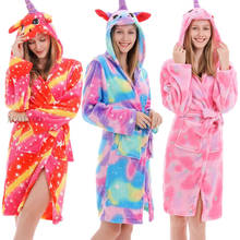 Spring Autumn Hooded Women Bathrobe Kimono Cartoon Bath Robe szlafrok Animal Warm Dressing Gown Pajamas Women's Sleepwears Robes 2024 - buy cheap