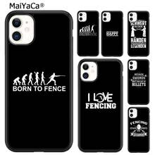 MaiYaCa-funda de teléfono con diseño de esgrima para móvil, carcasa divertida para iPhone SE 6s 7 8 plus X XR XS 11 12 13 pro max Samsung Galaxy S9 S10 2024 - compra barato