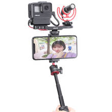 Ulanzi PT-8 PT-9 smartphone vlog placa de montagem para gopro dslr câmera sony a6300 a6400 sapata fria vlog montagem para microfone led 2024 - compre barato