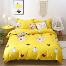 Conjunto de roupa de cama para adultos, desenho de porco da sorte, bonito, de luxo, confortável, moderno, king/queen, tamanho duplo, conjunto de edredom 2024 - compre barato