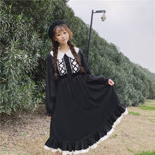 Vestido Punk gótico de estilo Harajuku para mujer, ropa de otoño y primavera, estilo Harajuku japonés, con volantes, estilo Lolita, 2020 2024 - compra barato