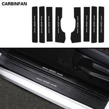 Adesivo de fibra de carbono 4d para proteção de soleira de porta, adesivo para guarnição de carro couro pu, guarda, estilo do carro para ford mondeo 2013-2020 p44 2024 - compre barato