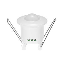 Mini interruptor com sensor de movimento infravermelho, sensor de detecção pir de 360 graus com sensor embutido para teto