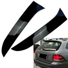 1 par carro abs janela traseira lateral canard spoiler splitter guarnição capa para vw golf 6 mk6 variante vagão preto brilhante 2024 - compre barato