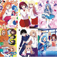 Conjunto de 8 unids/set de figuras de Anime, póster en relieve de Umaru chan, Doma, Umaru, UMR, Taihei, Nanan, ebina, pegatina para regalos 2024 - compra barato