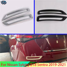 Para nissan sylphy b18 sentra 2019-2021 acessórios do carro refletor traseiro luz de nevoeiro lâmpada capa guarnição moldura quadro estilo decore 2024 - compre barato