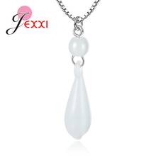 New Brand 925 Sterling Silver Moonlight Opal Water Drop Pendant Neckace For Women Gift Party 45CM Chain Necklaces Jewelry 2024 - buy cheap