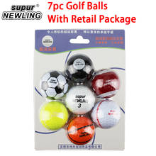 7 pçs/lote Jogo Bola de Golfe Bola de Golfe Com pacote de varejo Esporte Ao Ar Livre Duas Camadas Bola de Golfe de Alta Qualidade Brand New 2024 - compre barato