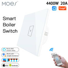EU WiFi Smart Boiler Glass Panel Switch 4400W Smart Life Tuya App Remote Control Water Heater Switch,Work with Alexa Google Home 2024 - buy cheap
