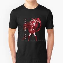 Fairy tail-erza scarlet t camisa 100% algodão puro fairy tail erza manga erzascarlet anime shonen shuko mei 2024 - compre barato