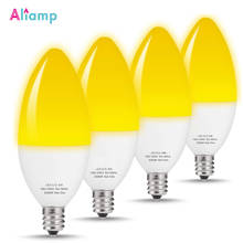 E12 LED Light Bulb Chandelier Candelabra Lamp 60 Watt Equivalent 6W Ceiling Fan with Lights Bulbs Yellow 2000K 550Lumens 4Pack 2024 - buy cheap