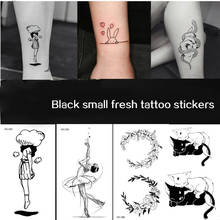 Waterproof Temporary Tattoo Sticker Chest Lace Henna Mandala Flash Tattoos Flower Black DIY Arm 3D Fake Tatoo Body Art Women Men 2024 - buy cheap