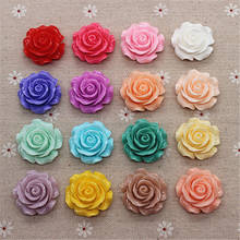 10pcs 28mm Resin Camellia Flowers Flat Back Cabochon DIY Jewelry/ Craft Decoration(No Hole) 2024 - buy cheap