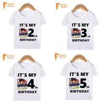 Camisetas divertidas de cumpleaños para niños, camiseta de 1-10 cumpleaños, ropa de verano 2024 - compra barato