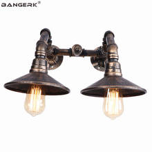 Double Vintage Wall Lamp LED Industrial Valve Water Pipe Wall Light Bedside Loft Deco Edison Lights Wall Sconce Home Lighting 2024 - buy cheap