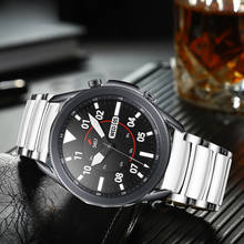 Correa de cerámica y acero inoxidable para samsung galaxy watch 3, de 45mm banda activa, 41mm, 46mm, para huawei watch gt2e amazfit bip 2024 - compra barato