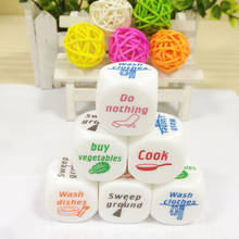 1pc  Novelty Dice Game Toy Cute Familiy Housework Dice Division of Housework Dice Funny Couples Families Game Dice Fun 2024 - buy cheap