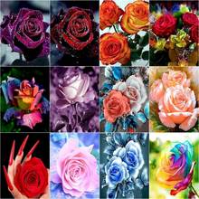 GATYZTORY Pictures By Numbers For Adults Children Flower DIY Drawing Canvas Hand Painted Oil Painting Rose Home Decor 40x50CM 2024 - buy cheap