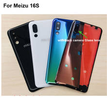 For Meizu 16S Back Battery Cover Door Housing case Rear Glass Replace parts With Back Camera Glass lens For Meizu 16 s Meizu16S 2024 - buy cheap