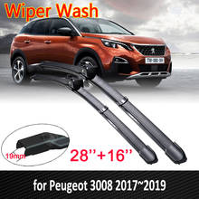 for Peugeot 3008 2017~2019 2018 Mk2 3008GT GT Car Wiper Blades  Front Windscreen Windshield Wipers Car Accessories Stickers 2024 - buy cheap