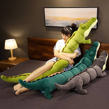 Simulação gigante crocodilo recheado boneca boca aberta fechada fofinho crianças quarto sofá decoração brinquedo de pelúcia macio oceano animais plushie 2024 - compre barato