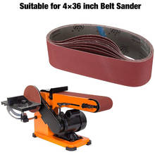 Hot 10 Pcs 4 x 36 Inch Aluminum Oxide Sanding Belts Heavy Duty Sanding Belts Multipurpose Abrasive Belts For Belt Sander 2024 - buy cheap