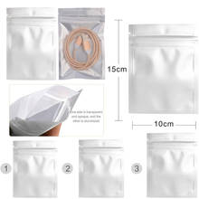 Белая прозрачная самозакрывающаяся застежка-молния, пластиковая Фотосумка на молнии, розничная упаковка, полиэтиленовые пакеты, отверстие для подвешивания 2024 - купить недорого