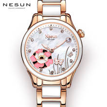 Nesun-relógio de quartzo feminino, relógio fashion de marca luxuosa com diamante de safira, relógio casual e à prova d'água para negócios 2024 - compre barato