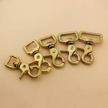 4 Pcs Brass Snap Hook Swivel Eye Lobster Claw Clasps Trigger Clip for Leather Craft Bag Purse Strap Belt Webbing Pet Leash Rope 2024 - buy cheap