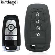 Kirtfixi capa de chave de silicone para carro, capa de chave para ford explorer fusion mustang segundo ecosport embutido f450 2024 - compre barato