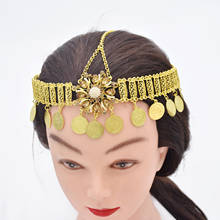 Tiaras Vintage bohemias con cuentas de monedas para mujer, accesorios para el cabello, cadena Sexy de aleación Tribal, étnica, gitana 2024 - compra barato