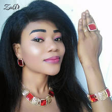 ZuoDi-Conjunto de joyería nupcial para mujer, cuentas africanas a la moda, marca de Dubái, accesorios de boda coloridos, conjunto de joyería al por mayor, 2021 2024 - compra barato