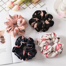 Floral Flamingo Solid Design Hairband Women Hair Accessories Hair Tie Scrunchie Ponytail Hair Holder Rope 2024 - buy cheap