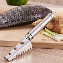 Fish Scraper Brush Descaler Skinner Scaler 304 stainless steel fish scale planer Cleaning Fish Skin Fishing Tools Kitchen Tools 2024 - buy cheap
