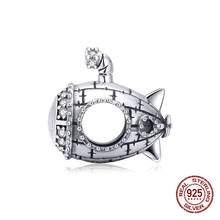 New authentic 925 sterling silver woman jewelry retro beads submarine charm fit bangle bracelet DIY accessories pendant making 2024 - buy cheap