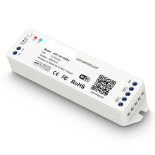 Convertidor LED WiFi a DMX512, entrada de DC12-24V, salida de señal DMX, controlador de tira Led RGB, Wifi-101-DMX4 2024 - compra barato